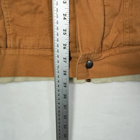 Vans x Anthony Van Engelen Hooded Barne Work Jacket Tan Mens Large AV78 Full Zip